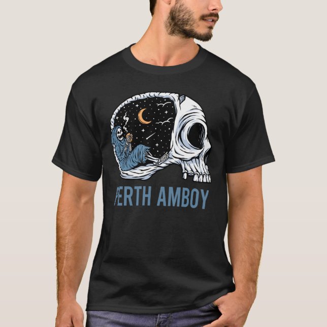 Chilling Skeleton - Perth Amboy T-Shirt (Front)