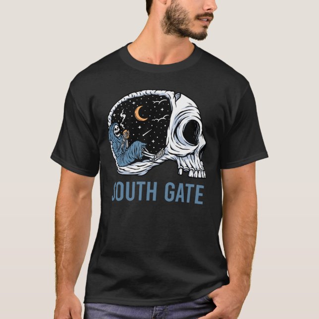 Chilling Skeleton - South Gate T-Shirt (Front)