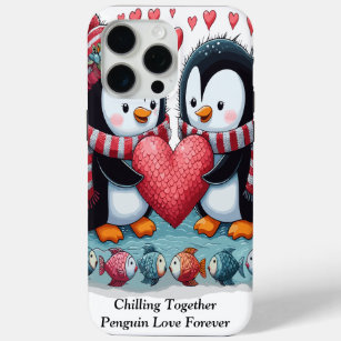 Chilling Together  Penguin Love Forever Valentine' iPhone 15 Pro Max Case