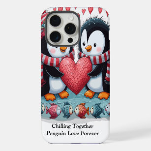 Chilling Together  Penguin Love Forever Valentine' iPhone 15 Pro Max Case