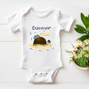 Chilling turtle  baby bodysuit