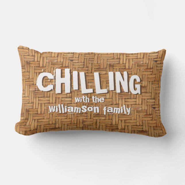Chilling Wicker Summer Lumbar Cushion (Front)