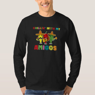 Chilling With My Amigos Funny Cinco De Mayo Mexica T-Shirt