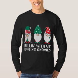 Chilling With My Bowling Gnomies PJ Funny Gnome Pu T-Shirt