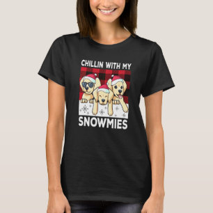 Chilling With My Snowmies Pyjamas Red Plaid Christ T-Shirt