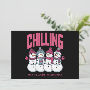Chilling With The Coolest Patients NICU Christmas Holiday Card