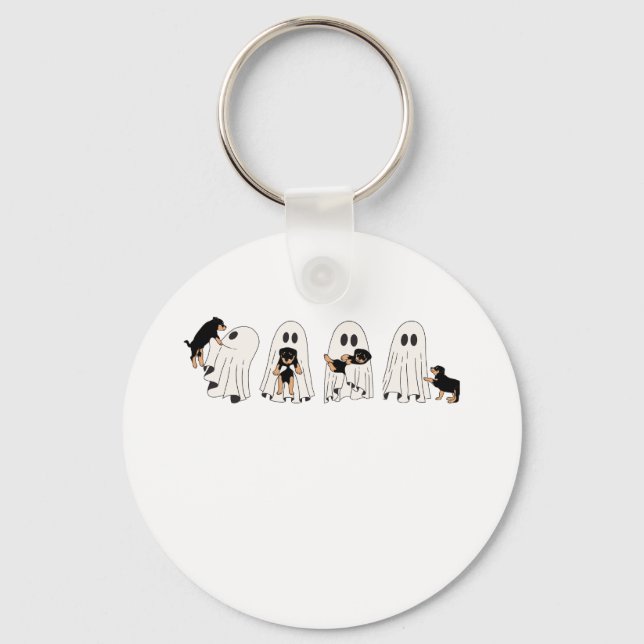 Chillingly Charming: Embrace the Spooky Vibes! Key Ring (Front)