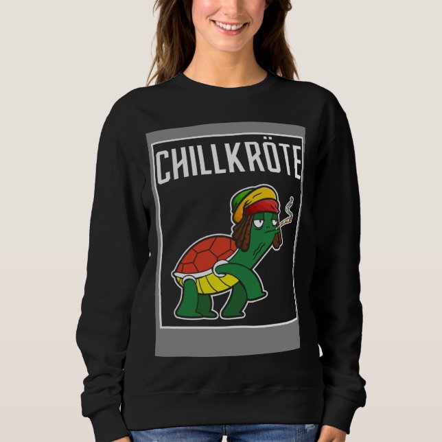 Chillkröte Couple Weed Sweatshirt (Front)