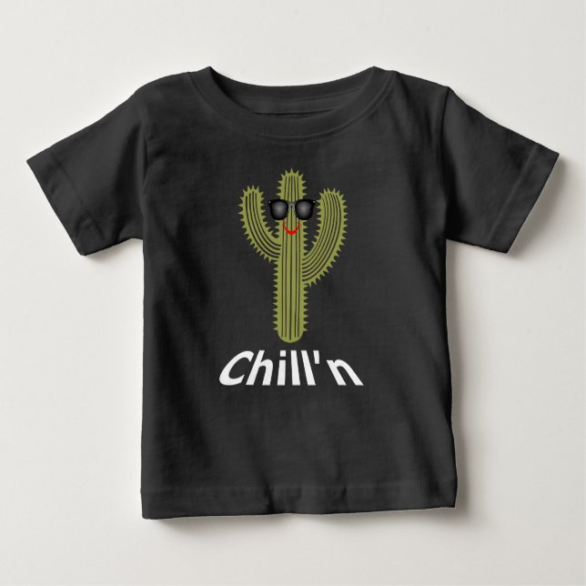 Chill'n Cactus Design - Baby Fine Jersey T-Shirt (Front)