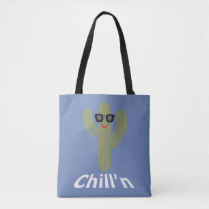 Chill'n Cactus Design - Custom All-Over-Print Tote Bag