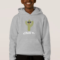 Chill'n Cactus Design - Kids' Pullover Hoodie
