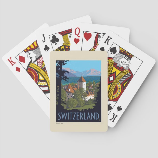 Chillon Castle | Switzerland Playing Cards (Back)