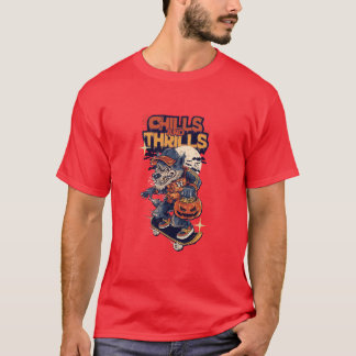 Chills and Thrills Halloween Werewolf Skateboard T-Shirt