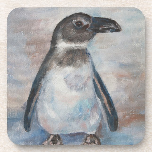 Chilly Little Penguin Cork Coaster (Front)