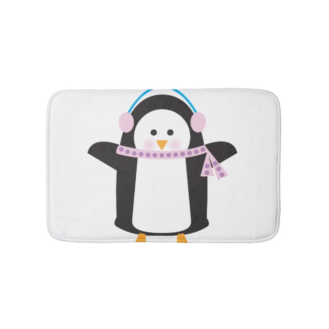 Chilly Penguin Bath Mat (Front)