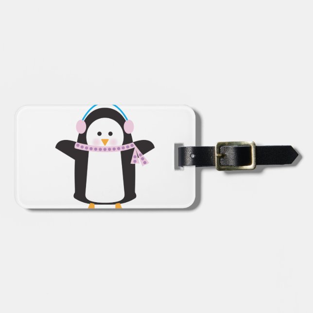 Chilly Penguin Luggage Tag (Front Horizontal)