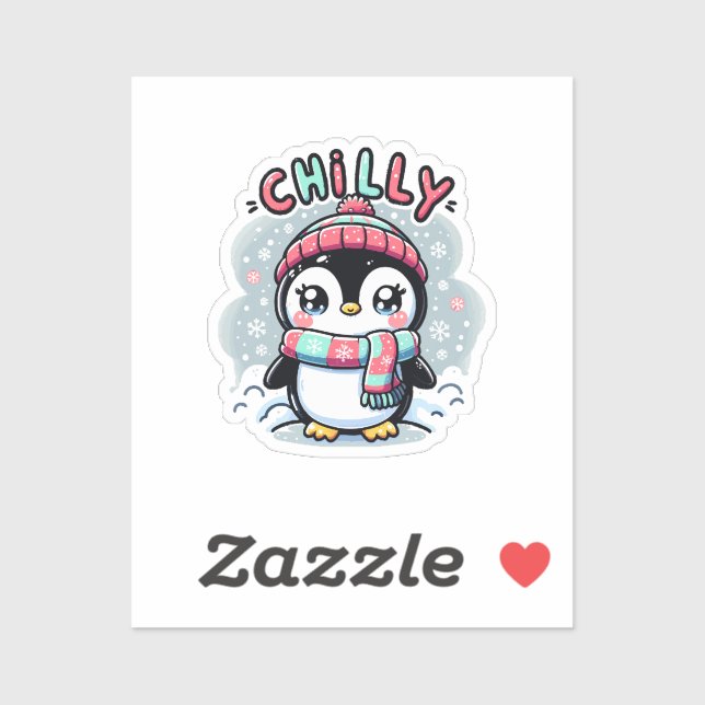 Chilly Penguin Snowy Scarf Hug (Sheet)