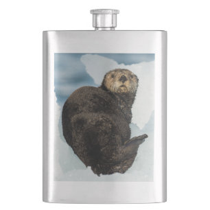 Chilly Sea Otter Hip Flask