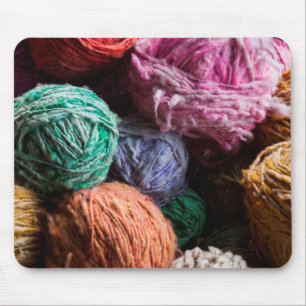 Chiloe wool yarn dyed with natural dyes mouse pad