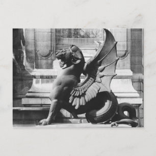 Chimaera from the St. Michel fountain, Paris Postcard