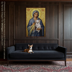 Chimama - Madonna and Chihuahua Canvas Print
