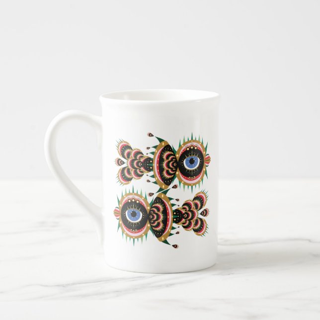 Chimera - Fish Bird Bone China Mug (Left)
