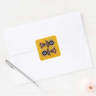 Chimera - Fish Bird Square Sticker