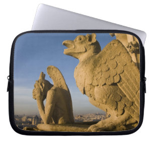 Chimera on facade of Notre Dame Cathedral, Laptop Sleeve