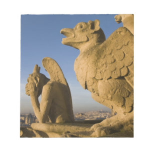 Chimera on facade of Notre Dame Cathedral, Notepad