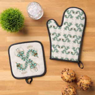 Chimera - Peacock Seahorse Oven Mitt & Pot Holder Set