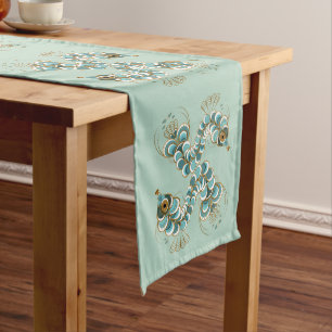 Chimera - Peacock Seahorse Pistachio Table Runner