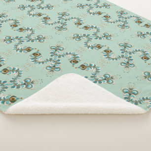 Chimera - Peacock Seahorse Sherpa Blanket