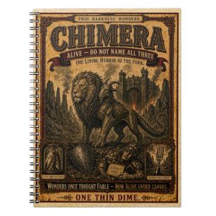 Chimera, Vintage Circus Monster Notebook
