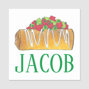 Chimichanga Mexican Restaurant Cuisine Food Name Tag