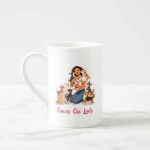 Chimigos - Crazy Chi Lady - Chihuahua Bone China Mug