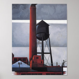 Chimney and Water Tower (by Charles Demuth) Poster