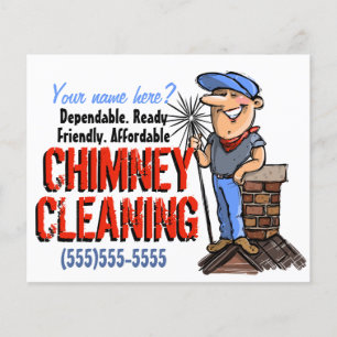 Chimney Cleaning Sweep Cleaner Customisable Promo Flyer