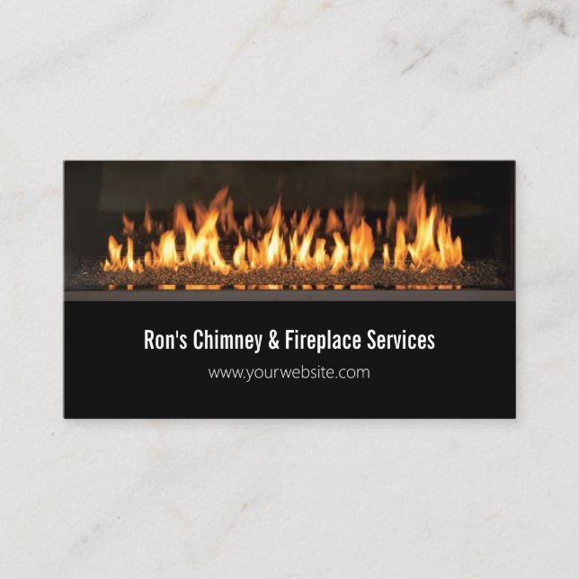Chimney & Fireplace Services Repairs Business Card (Front)