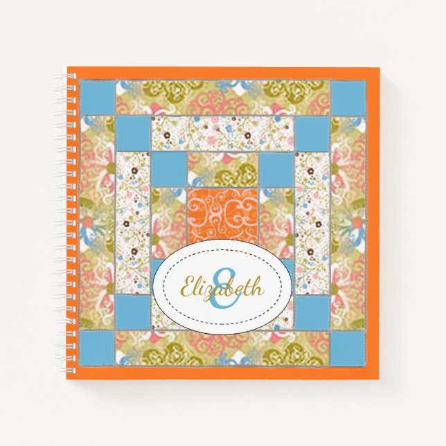 Chimney Quilt Block Pattern Notebook (Front)