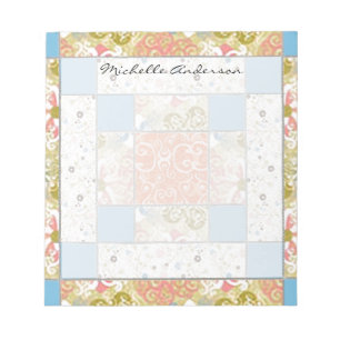 Chimney Quilt Block Personalised Notepad