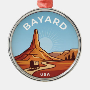 Chimney Rock National Historic Site USA Metal Ornament