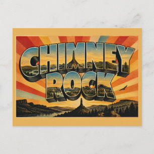 Chimney Rock Nebraska Sandstone Spire Valley Art Postcard