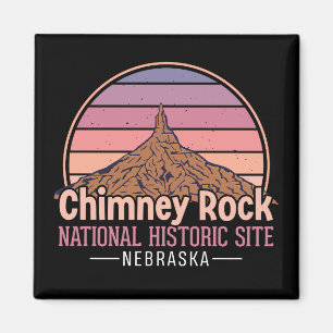 Chimney Rock Nebraska Vintage Print – Retro Magnet