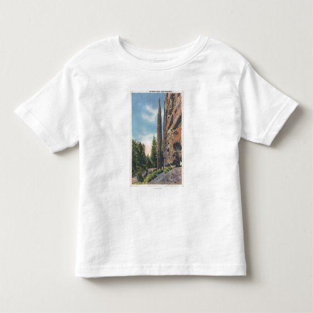 Chimney Rock on Cody Highway, Montana View Toddler T-Shirt (Front)