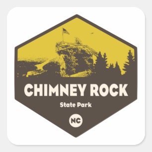 Chimney Rock State Park, North Carolina Square Sticker