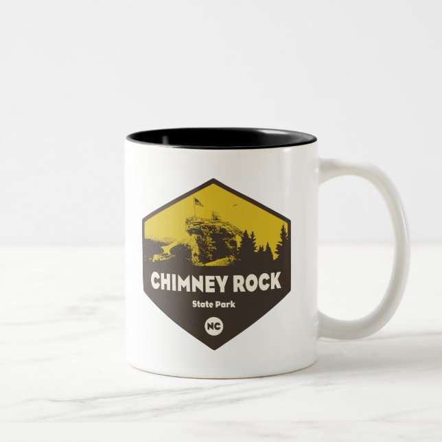 Chimney Rock State Park, North Carolina Two-Tone Coffee Mug (Right)