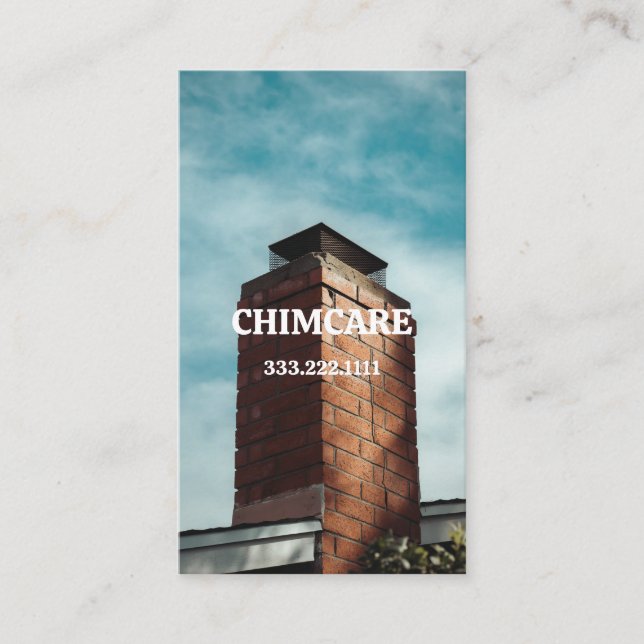 Chimney Sweep and Repair  Business Card (Front)