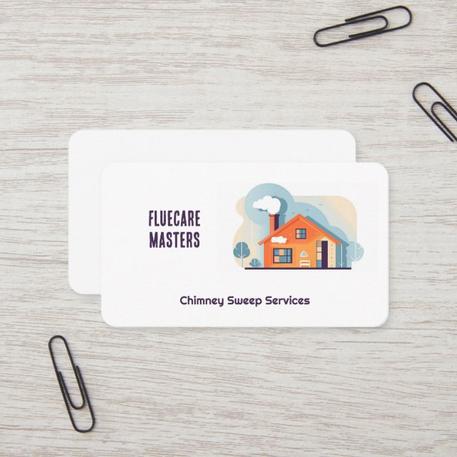Chimney Sweep Business Card (Front/Back In Situ)
