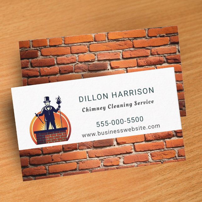 Chimney Sweep Cleaning Service Professional Business Card (Creator Uploaded)