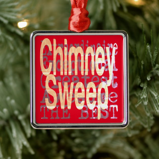 Chimney Sweep Extraordinaire Metal Ornament (Tree)